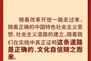 习言道｜“走上这条道路，跟中国文化密不可分”