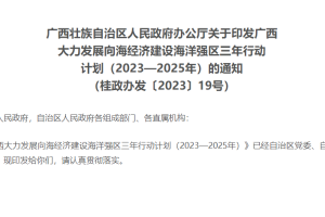 广西大力发展向海经济建设海洋强区三年行动
